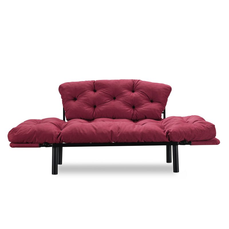 Casa si Gradina - Mobilier - Canapele si coltare - Canapele - Canapea extensibila, Hanah Home, metal, maro, 155x80x70 cm - Infinity.ro