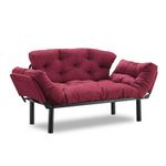 Casa si Gradina - Mobilier - Canapele si coltare - Canapele - Canapea extensibila, Hanah Home, metal, maro, 155x80x70 cm - Infinity.ro