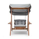 Casa si Gradina - Gradina si terasa - Balansoare si hamace - Balansoare - Balansoar de gradina, Hanah Home, lemn de pin, gri, 113x120x195 cm - Infinity.ro