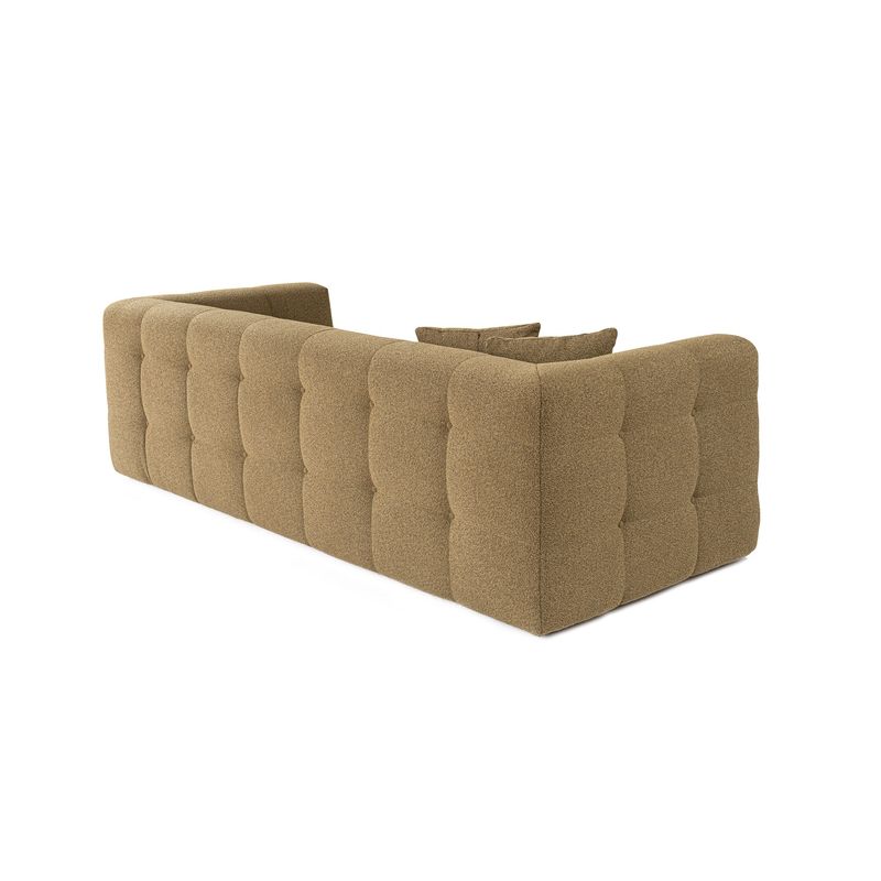 Casa si Gradina - Mobilier - Canapele si coltare - Canapele - Canapea 3 locuri, Hanah Home, lemn fag si pal, kaki, 235x100x72 cm - Infinity.ro
