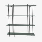 Casa si Gradina - Mobilier - Biblioteci si rafturi - Biblioteci - Biblioteca, Hanah Home, pal melaminat, verde si negru, 160x29,6x180 cm - Infinity.ro