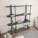 Casa si Gradina - Mobilier - Biblioteci si rafturi - Biblioteci - Biblioteca, Hanah Home, pal melaminat, verde si negru, 160x29,6x180 cm - Infinity.ro
