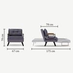 Casa si Gradina - Mobilier - Canapele si coltare - Canapele - Canapea extensibila, Atelier Del Sofa, metal, crem, 175x60 cm - Infinity.ro