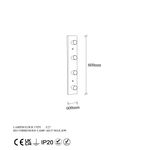 Casa si Gradina - Corpuri si surse de iluminat - Plafoniere, aplice si spoturi - Aplica, Opviq, metal, negru, 10x10x60 cm - Infinity.ro