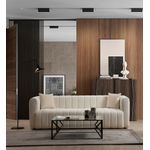 Casa si Gradina - Mobilier - Canapele si coltare - Canapele - Canapea 3 locuri, Hanah Home, lemn fag si pal, crem, 225x90x75 cm - Infinity.ro
