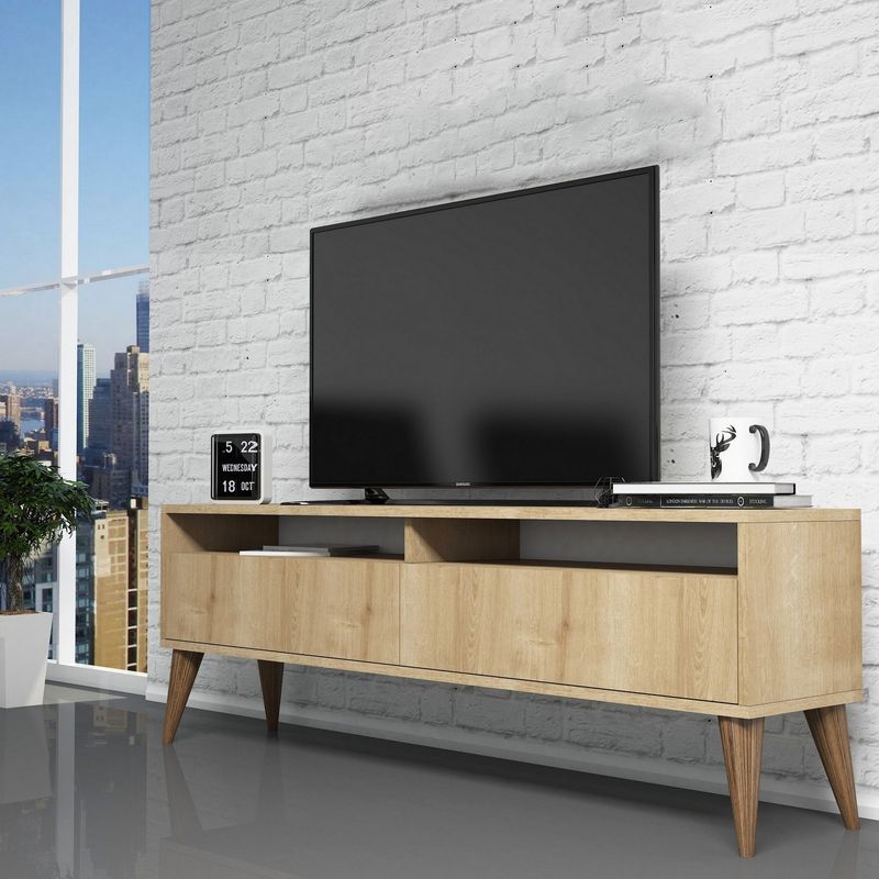 Casa si Gradina - Mobilier - Comode si corpuri - Comode - Comoda tv, Hanah Home, pal melaminat, stejar, 150x50x30 cm, 845HCT5510 - Infinity.ro
