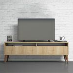 Casa si Gradina - Mobilier - Comode si corpuri - Comode - Comoda tv, Hanah Home, pal melaminat, stejar, 150x50x30 cm, 845HCT5510 - Infinity.ro