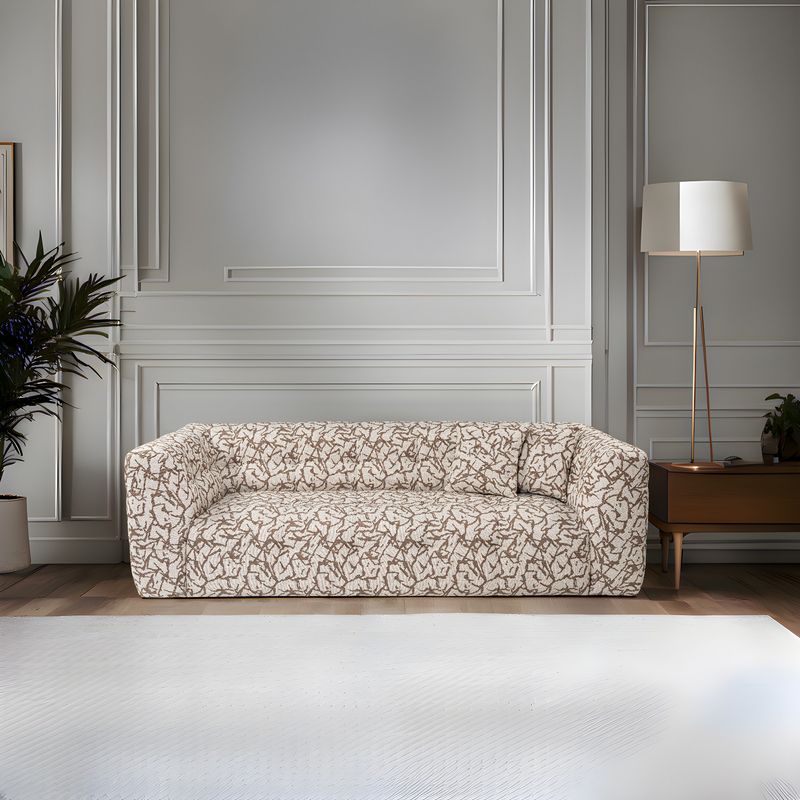 Casa si Gradina - Mobilier - Canapele si coltare - Canapele - Canapea 3 locuri, Hanah Home, lemn fag si pal, cafeniu, 235x100x72 cm - Infinity.ro
