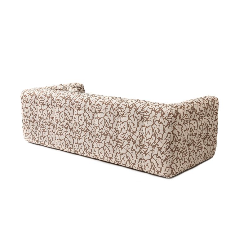 Casa si Gradina - Mobilier - Canapele si coltare - Canapele - Canapea 3 locuri, Hanah Home, lemn fag si pal, cafeniu, 235x100x72 cm - Infinity.ro