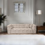 Casa si Gradina - Mobilier - Canapele si coltare - Canapele - Canapea 3 locuri, Hanah Home, lemn fag si pal, cafeniu, 235x100x72 cm - Infinity.ro
