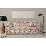 Casa si Gradina - Mobilier - Canapele si coltare - Canapele - Canapea 3 locuri, Hanah Home, lemn fag si pal, cafeniu, 235x100x72 cm - Infinity.ro