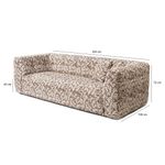 Casa si Gradina - Mobilier - Canapele si coltare - Canapele - Canapea 3 locuri, Hanah Home, lemn fag si pal, cafeniu, 235x100x72 cm - Infinity.ro
