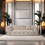 Casa si Gradina - Mobilier - Canapele si coltare - Canapele - Canapea 3 locuri, Hanah Home, lemn fag si pal, cafeniu, 235x100x72 cm - Infinity.ro