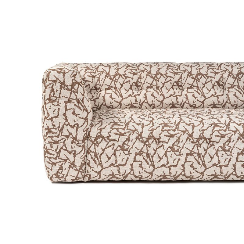 Casa si Gradina - Mobilier - Canapele si coltare - Canapele - Canapea 3 locuri, Hanah Home, lemn fag si pal, cafeniu, 235x100x72 cm - Infinity.ro