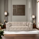 Casa si Gradina - Mobilier - Canapele si coltare - Canapele - Canapea 3 locuri, Hanah Home, lemn fag si pal, cafeniu, 235x100x72 cm - Infinity.ro