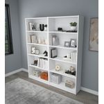 Casa si Gradina - Mobilier - Biblioteci si rafturi - Biblioteci - Biblioteca, Hanah Home, pal melaminat, alb, 160x180x28 cm - Infinity.ro