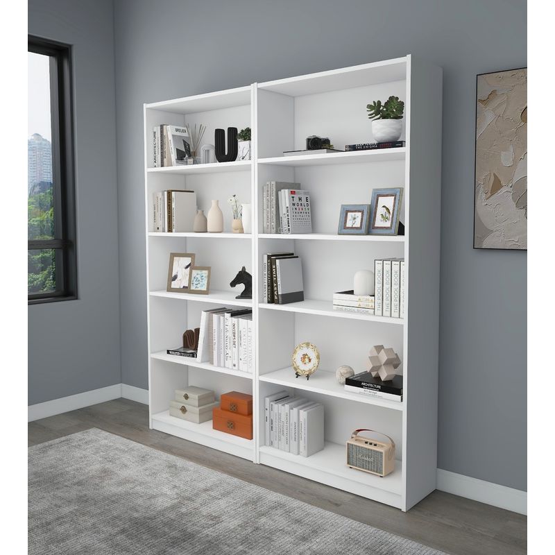 Casa si Gradina - Mobilier - Biblioteci si rafturi - Biblioteci - Biblioteca, Hanah Home, pal melaminat, alb, 160x180x28 cm - Infinity.ro