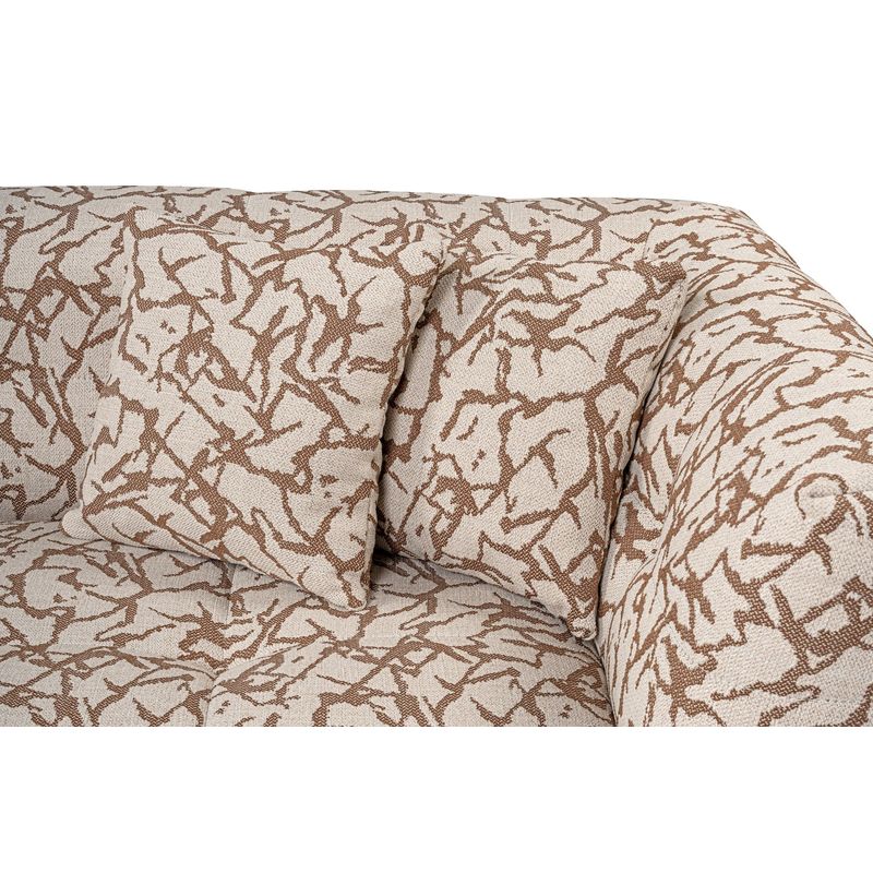 Casa si Gradina - Mobilier - Canapele si coltare - Canapele - Canapea 3 locuri, Hanah Home, lemn fag si pal, cafeniu, 235x100x72 cm - Infinity.ro