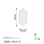 Casa si Gradina - Corpuri si surse de iluminat - Plafoniere, aplice si spoturi - Aplica, Opviq, metal, auriu, 22x11x50 cm - Infinity.ro