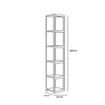 Casa si Gradina - Mobilier - Biblioteci si rafturi - Biblioteci - Biblioteca, Hanah Home, pal melaminat, stejar si negru, 33.7x29.5x180 cm - Infinity.ro