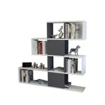 Casa si Gradina - Mobilier - Biblioteci si rafturi - Biblioteci - Biblioteca, Hanah Home, pal melaminat, alb antracit, 120x19.5x109 cm - Infinity.ro