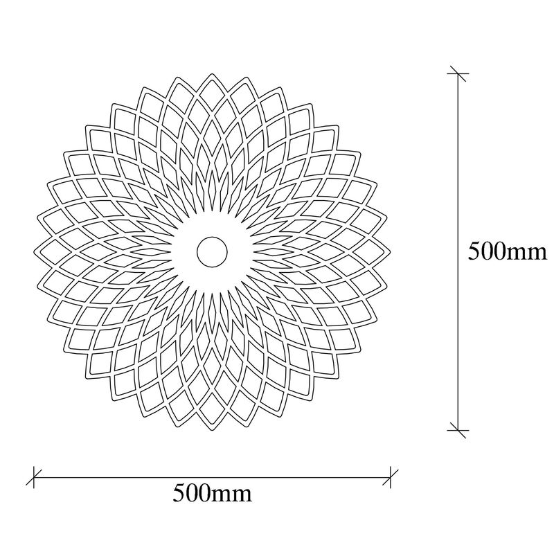 Casa si Gradina - Corpuri si surse de iluminat - Plafoniere, aplice si spoturi - Aplica, Opviq, metal, negru, 50x12x50 cm - Infinity.ro