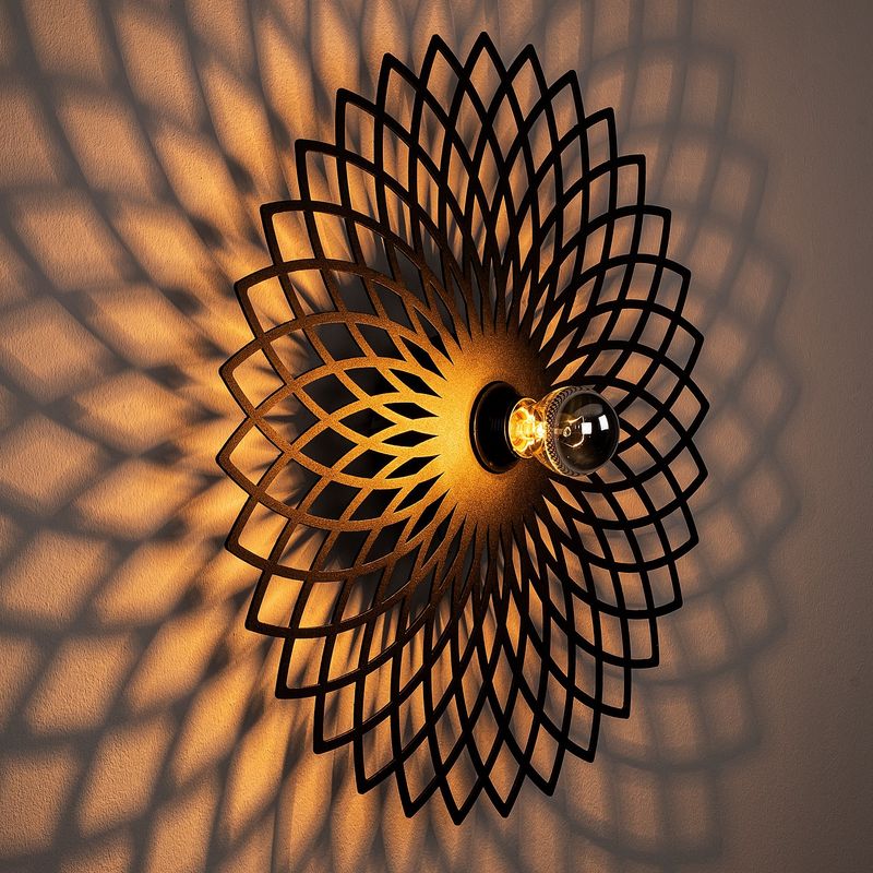 Casa si Gradina - Corpuri si surse de iluminat - Plafoniere, aplice si spoturi - Aplica, Opviq, metal, negru, 50x12x50 cm - Infinity.ro