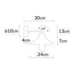 Casa si Gradina - Corpuri si surse de iluminat - Plafoniere, aplice si spoturi - Aplica, Opviq, fier, turcoaz, 24x20 cm - Infinity.ro