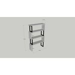 Casa si Gradina - Mobilier - Biblioteci si rafturi - Biblioteci - Biblioteca, Hanah Home, PAL melaminat, nuc, 80x22x128 cm - Infinity.ro