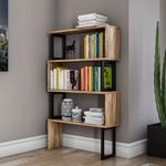 Casa si Gradina - Mobilier - Biblioteci si rafturi - Biblioteci - Biblioteca, Hanah Home, PAL melaminat, nuc, 80x22x128 cm - Infinity.ro