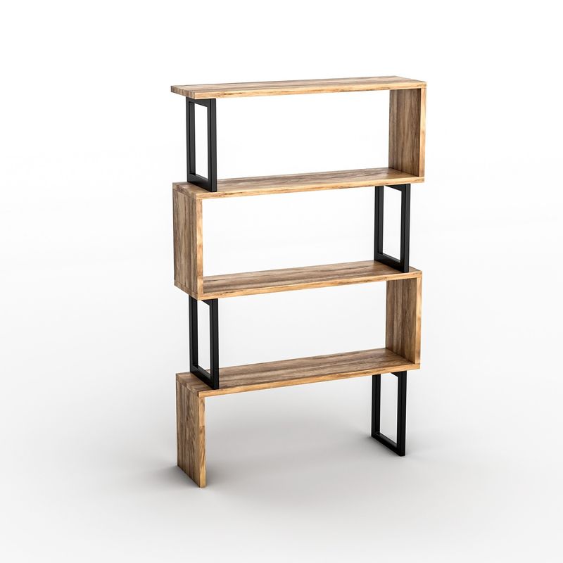 Casa si Gradina - Mobilier - Biblioteci si rafturi - Biblioteci - Biblioteca, Hanah Home, PAL melaminat, nuc, 80x22x128 cm - Infinity.ro