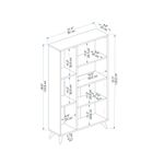Casa si Gradina - Mobilier - Biblioteci si rafturi - Biblioteci - Biblioteca, Hanah Home, pal melaminat, nuc deschis si antracit, 80x25x135.6 cm - Infinity.ro