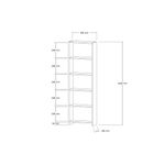 Casa si Gradina - Mobilier - Biblioteci si rafturi - Biblioteci - Biblioteca, Hanah Home, pal melaminat, alb, 160x50x19.6 cm - Infinity.ro