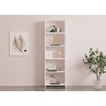 Casa si Gradina - Mobilier - Biblioteci si rafturi - Biblioteci - Biblioteca, Hanah Home, pal melaminat, alb, 160x50x19.6 cm - Infinity.ro
