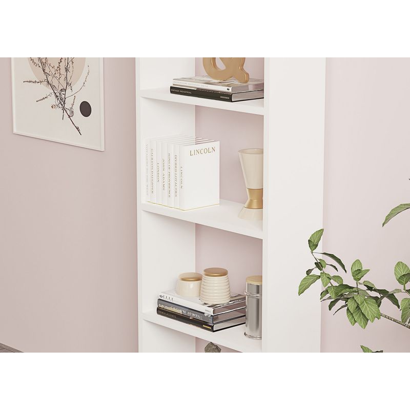 Casa si Gradina - Mobilier - Biblioteci si rafturi - Biblioteci - Biblioteca, Hanah Home, pal melaminat, alb, 160x50x19.6 cm - Infinity.ro