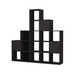 Casa si Gradina - Mobilier - Biblioteci si rafturi - Biblioteci - Biblioteca, Hanah Home, pal melaminat, negru, 150.8x28x150.8 cm - Infinity.ro