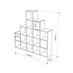 Casa si Gradina - Mobilier - Biblioteci si rafturi - Biblioteci - Biblioteca, Hanah Home, pal melaminat, negru, 150.8x28x150.8 cm - Infinity.ro