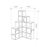 Casa si Gradina - Mobilier - Biblioteci si rafturi - Biblioteci - Biblioteca, Hanah Home, pal melaminat, negru, 150.8x28x150.8 cm - Infinity.ro