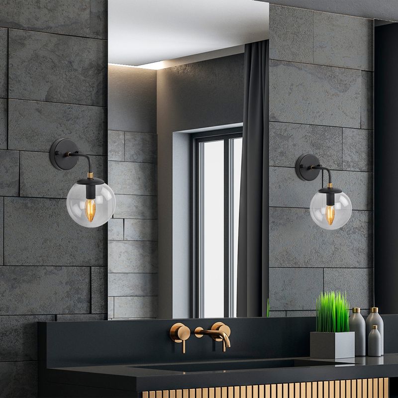 Casa si Gradina - Corpuri si surse de iluminat - Plafoniere, aplice si spoturi - Aplica de perete, Opviq, metal, negru auriu, 10x10x91 cm, 942FLG2181 - Infinity.ro
