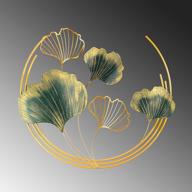 Casa si Gradina - Decoratiuni - Decoratiuni perete - Accesoriu decorativ de perete, Wallxpert, metal, verde auriu, 70x70x7 cm - Infinity.ro