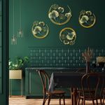Casa si Gradina - Decoratiuni - Decoratiuni perete - Accesoriu decorativ de perete, Wallxpert, metal, verde auriu, 70x70x7 cm - Infinity.ro