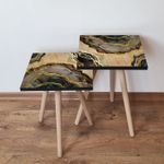 Casa si Gradina - Mobilier - Mese si birouri - Masute de cafea - Set masute de cafea, Hanah Home, mdf, multicolor, 35x35x47 cm, 2 piese, 481LNA2447 - Infinity.ro