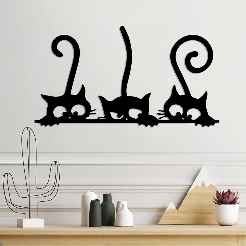 Casa si Gradina - Decoratiuni - Decoratiuni perete - Accesoriu decorativ de perete, Wallxpert, metal, negru, 60x33 cm - Infinity.ro