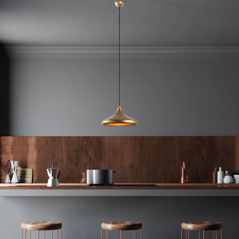 Casa si Gradina - Corpuri si surse de iluminat - Lustre si pendule - Candelabru, Opviq, metal, auriu, diametru 35 cm, inaltime reglabila - Infinity.ro