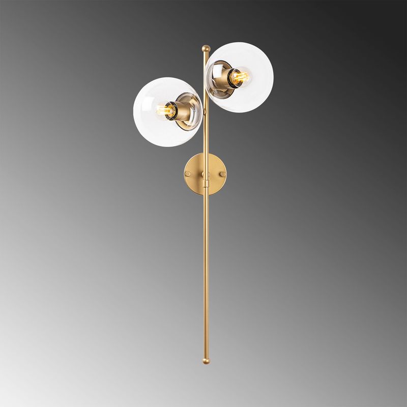 Casa si Gradina - Corpuri si surse de iluminat - Plafoniere, aplice si spoturi - Aplica de perete, Opviq, metal, auriu lucios, 32x27x72 cm - Infinity.ro