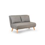 Casa si Gradina - Mobilier - Canapele si coltare - Canapele - Canapea extensibila, Hanah Home, metal si poliester, gri deschis, 120x79x80 cm - Infinity.ro