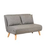 Casa si Gradina - Mobilier - Canapele si coltare - Canapele - Canapea extensibila, Hanah Home, metal si poliester, gri deschis, 120x79x80 cm - Infinity.ro