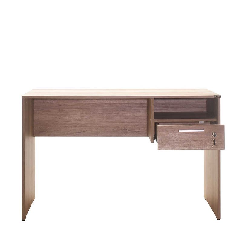 Casa si Gradina - Mobilier - Mese si birouri - Birouri - Birou de studiu, Hanah Home, panou de particule melaminat, nuc deschis, 120x60x75 cm - Infinity.ro