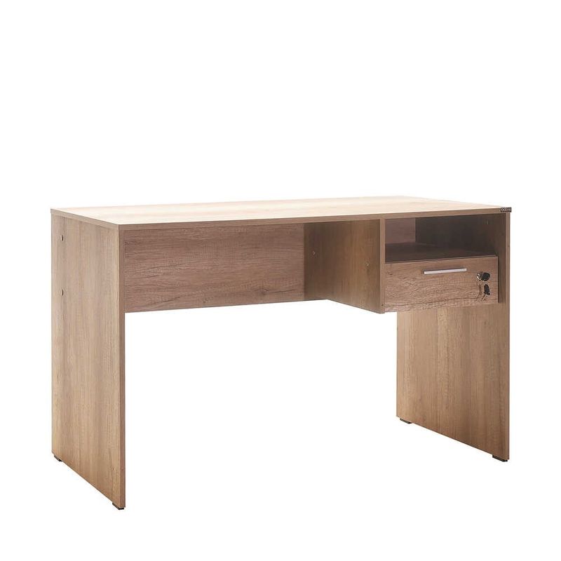 Casa si Gradina - Mobilier - Mese si birouri - Birouri - Birou de studiu, Hanah Home, panou de particule melaminat, nuc deschis, 120x60x75 cm - Infinity.ro