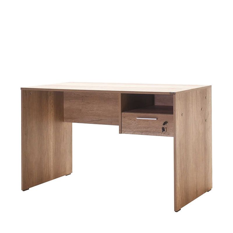 Casa si Gradina - Mobilier - Mese si birouri - Birouri - Birou de studiu, Hanah Home, panou de particule melaminat, nuc deschis, 120x60x75 cm - Infinity.ro